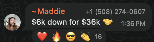 Sales.io student win, high-ticket closed deal