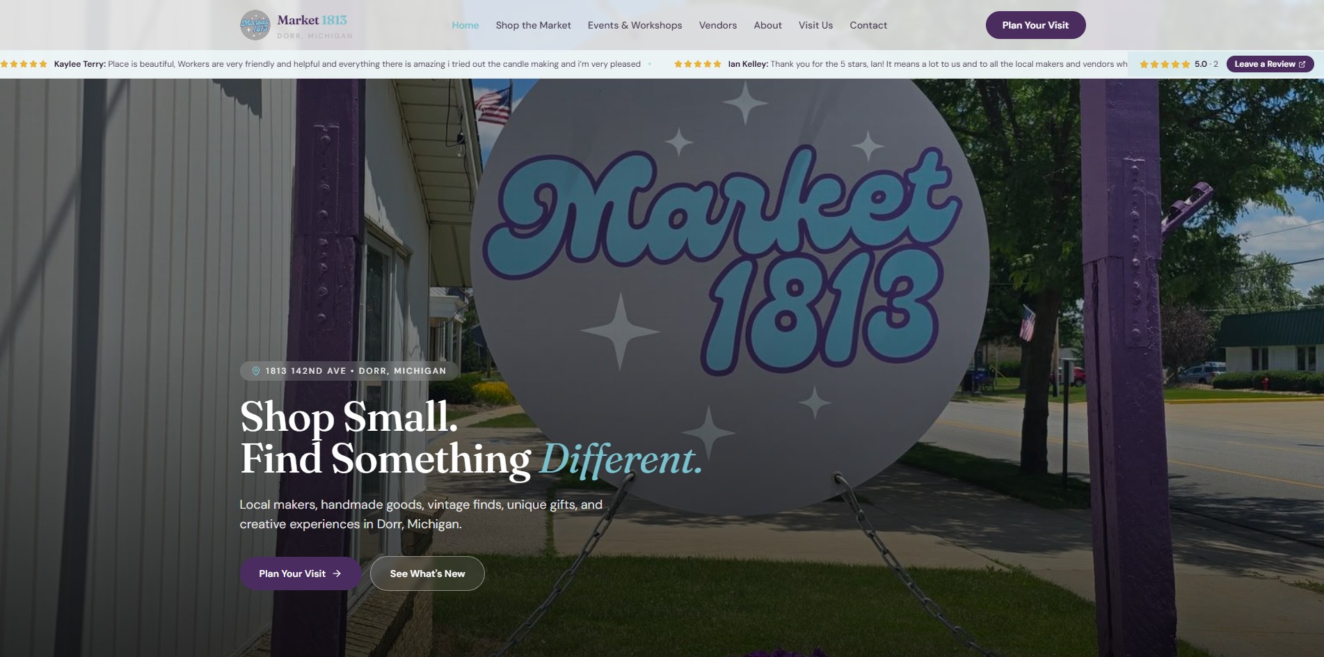 Market 1813 website designed by Local Ranking Solutions
