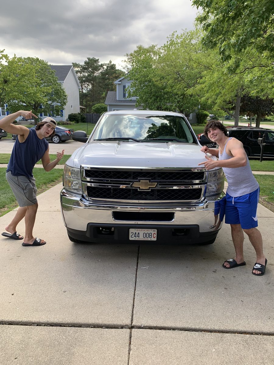 The Blast Brothers with their truck before it was wrapped