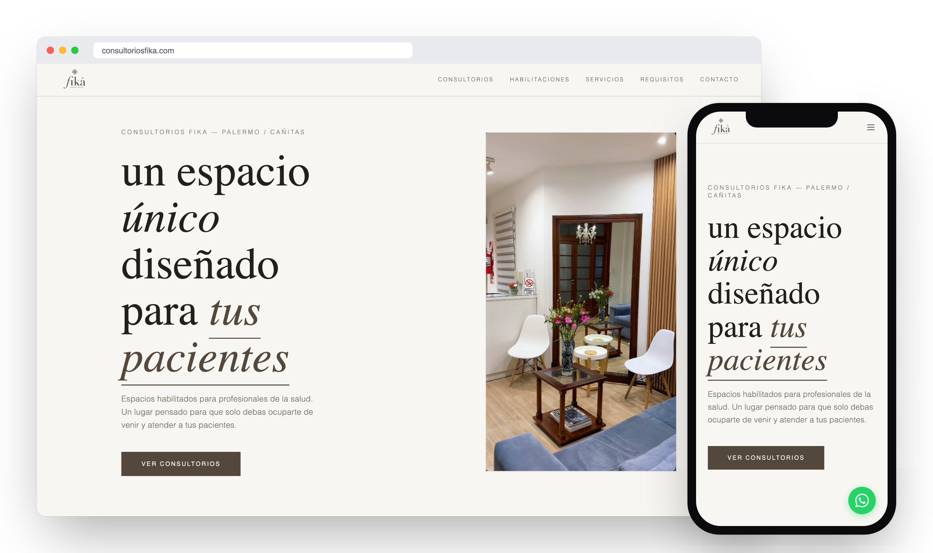 Consultorios Fika — Alquiler de consultorios paramédicos · Palermo