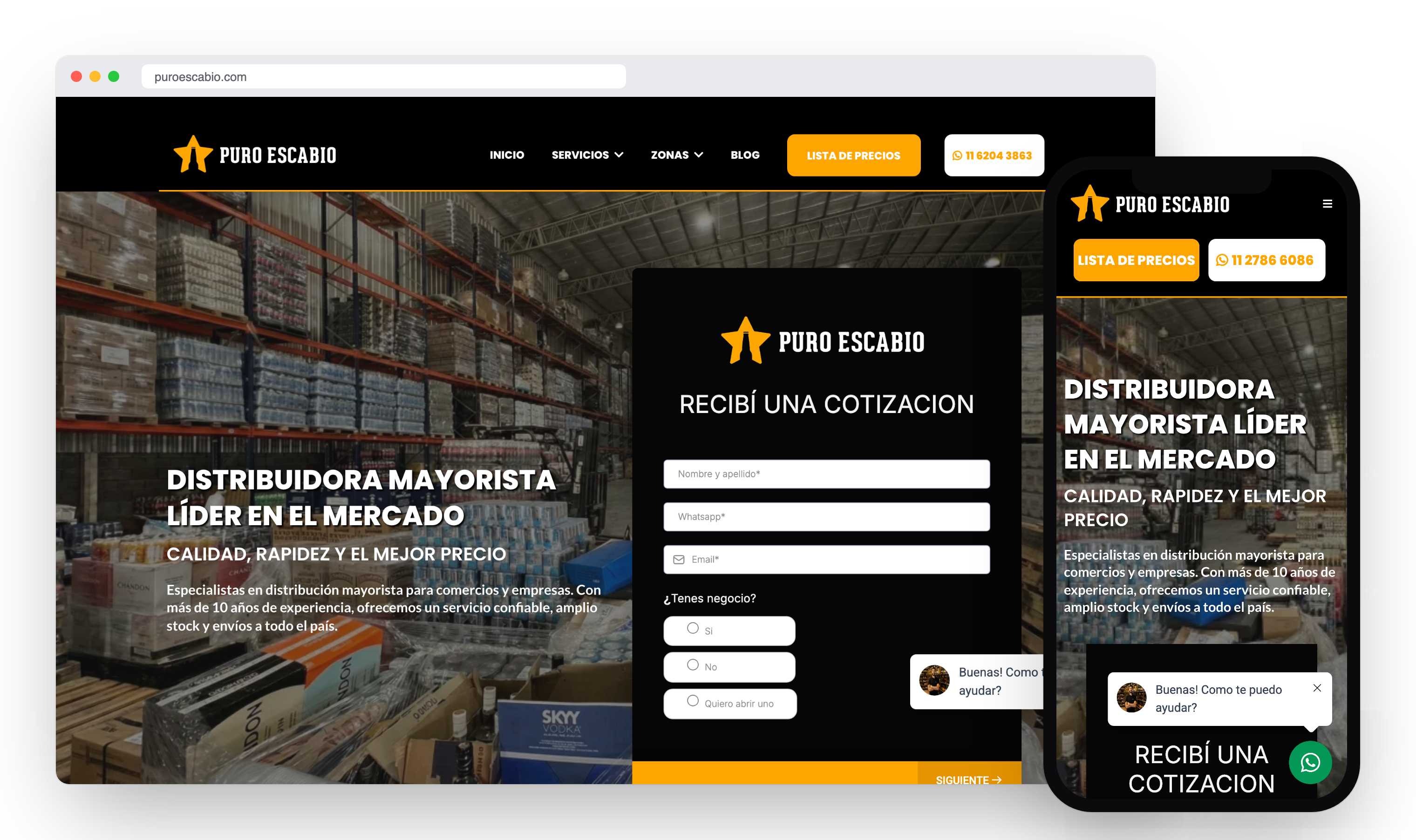 Puro Escabio — Distribuidora de bebidas