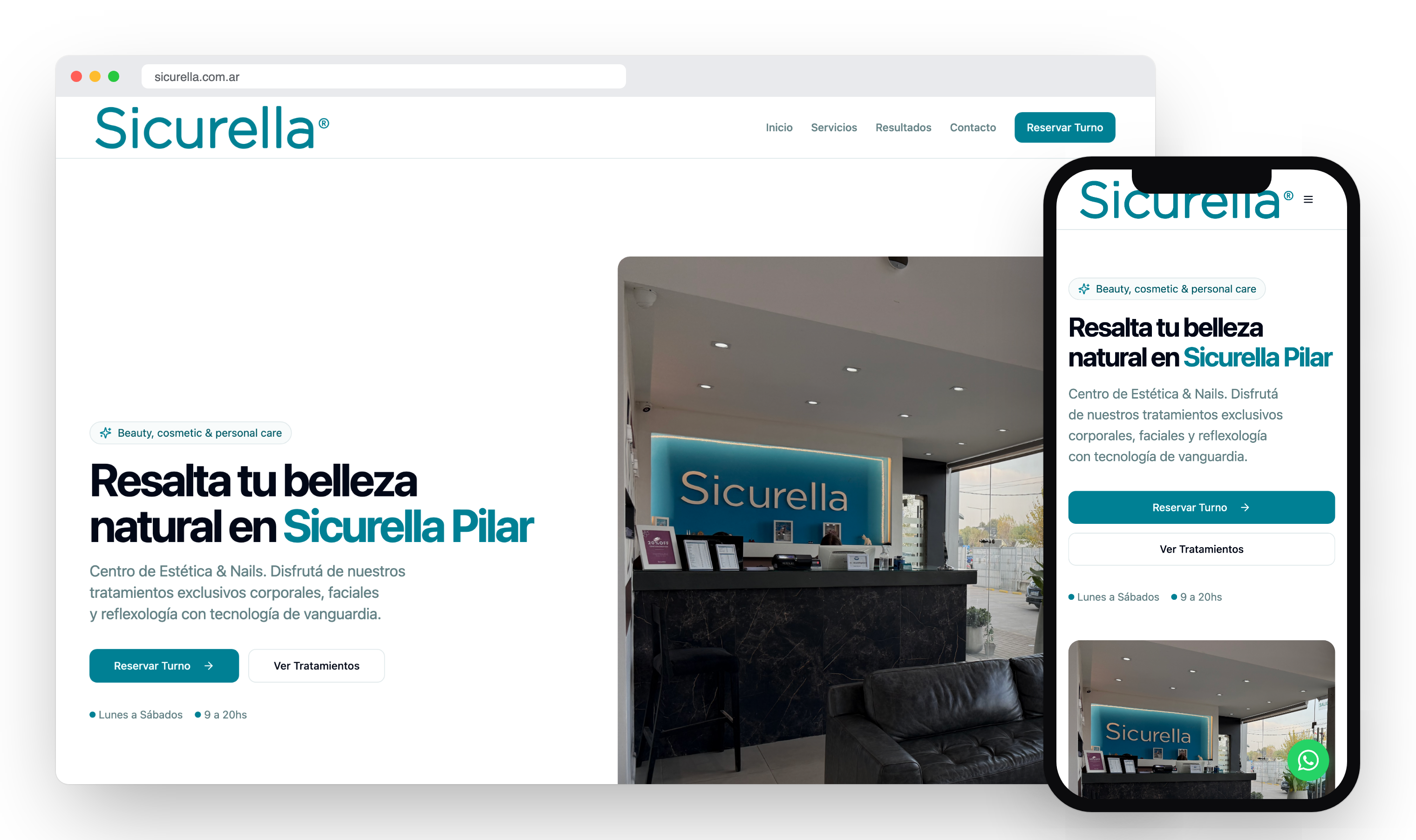 Sicurella Estética — Centro de estética · Pilar