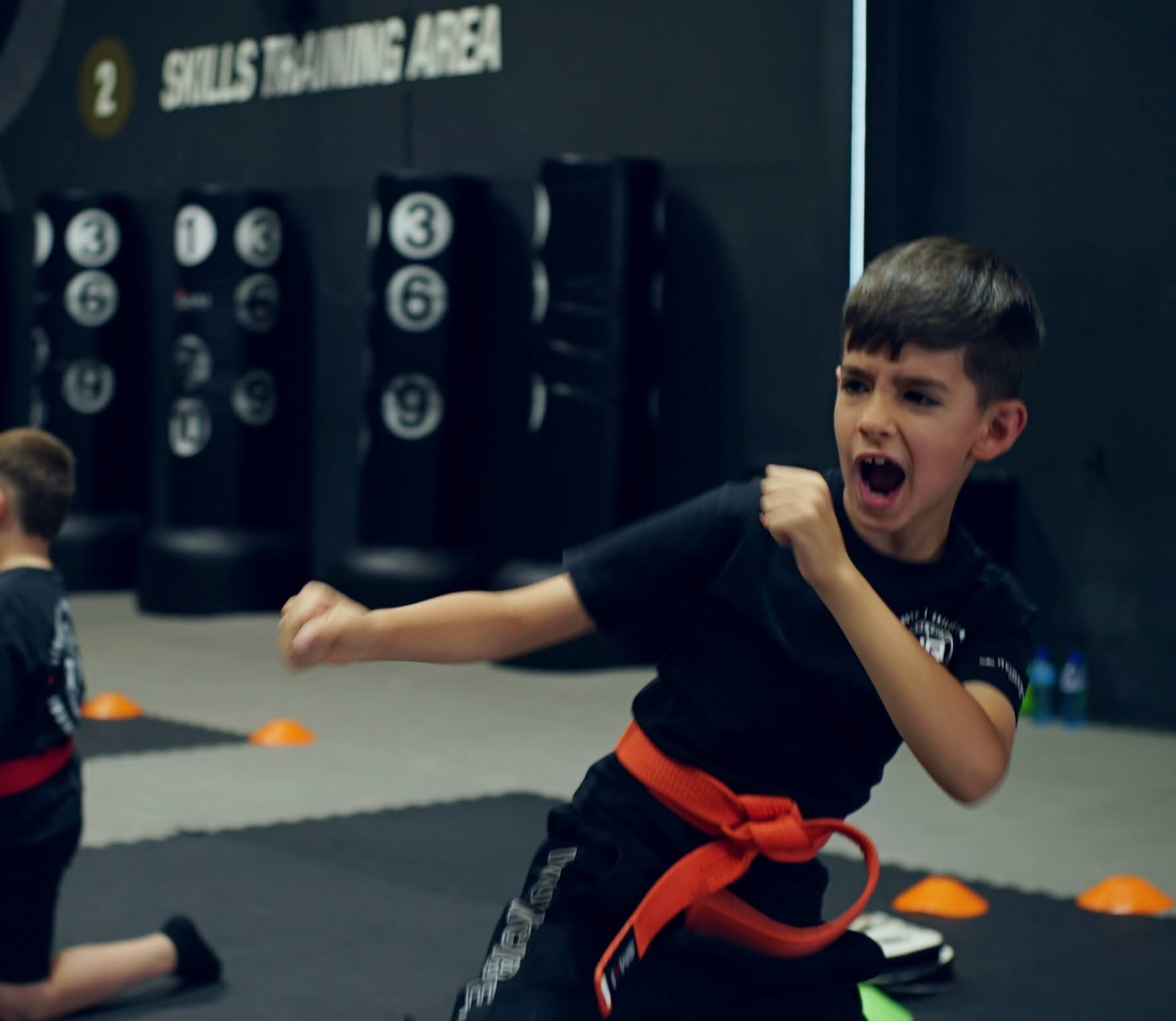 Invincible Juniors Orange Belt training