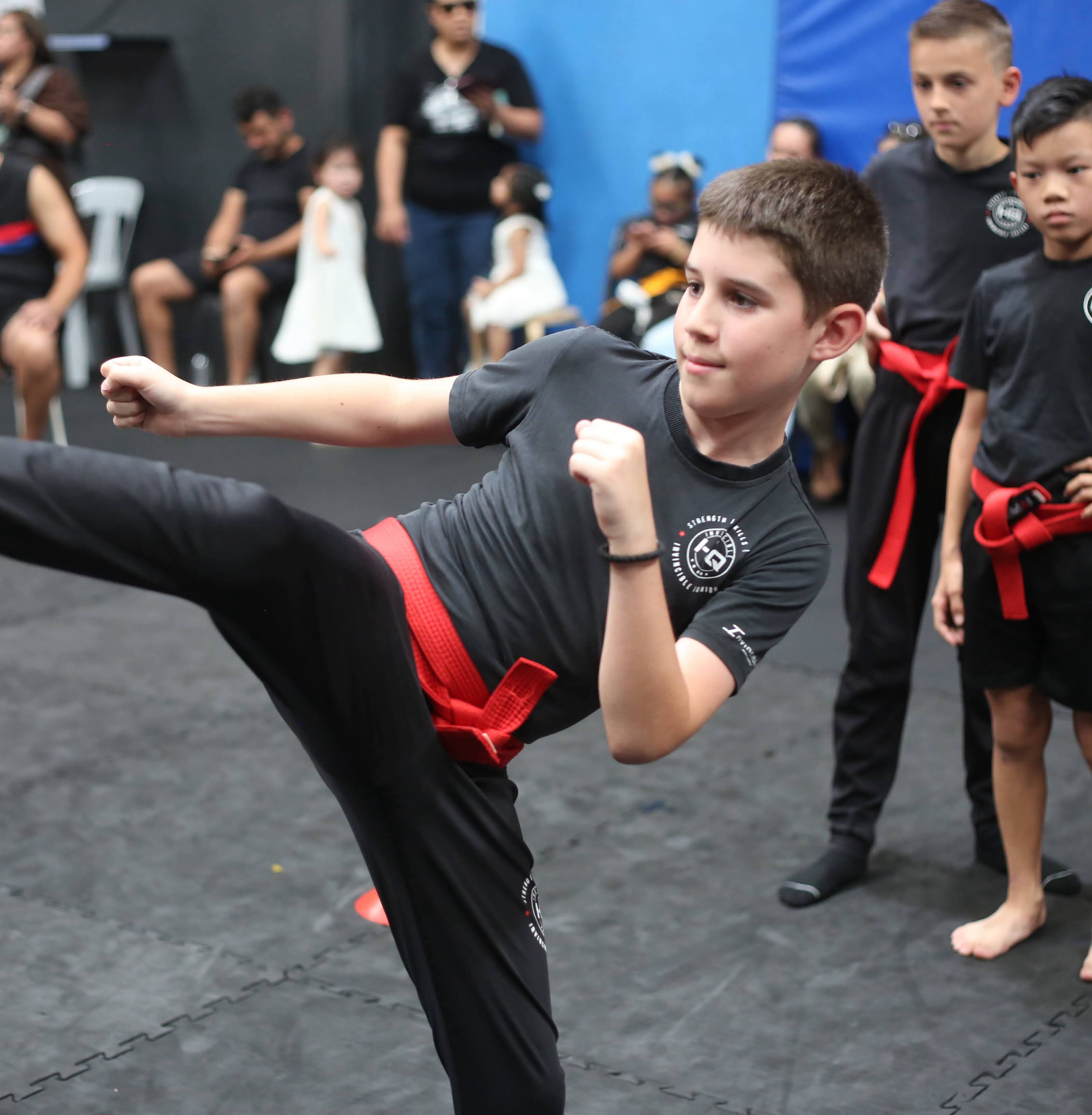 Invincible Juniors Red Belt training