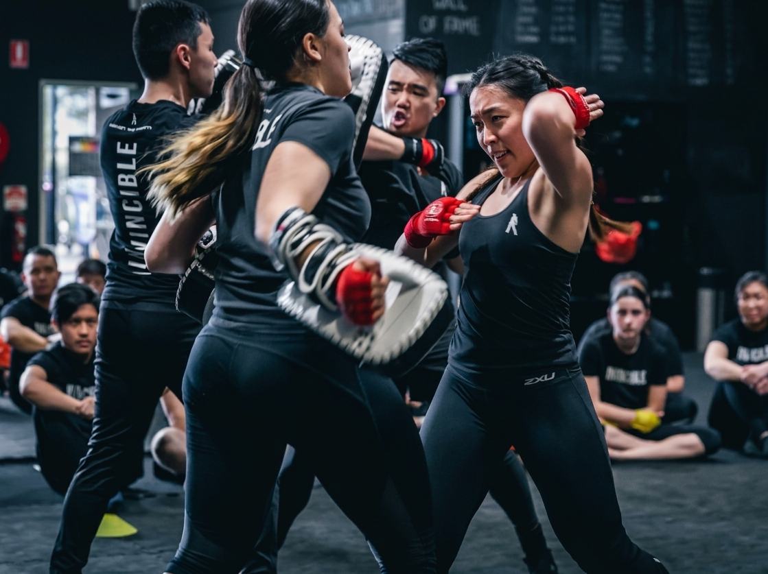 Adult kickboxing and martial arts class in Wetherill Park Sydney at Invincible HQ