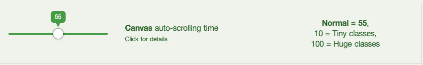 Canvas Auto Scrolling Time Setting Canvas Auto Scrolling Time Setting