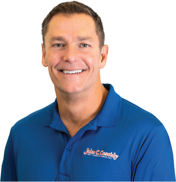 John C. Cassidy Air Conditioning technician scheduling and performing AC repair appointment