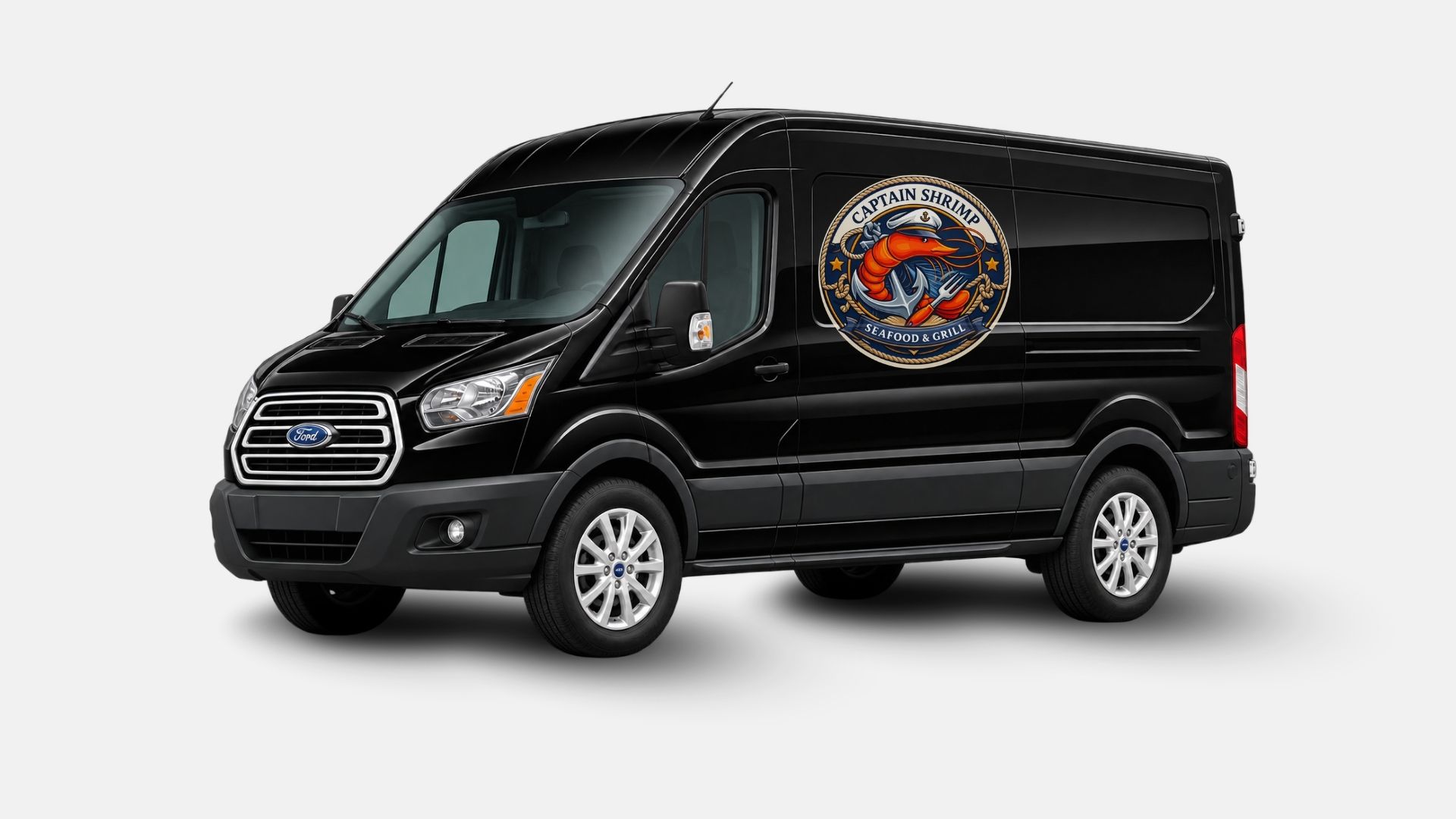 Captain Shrimp Car wrap design