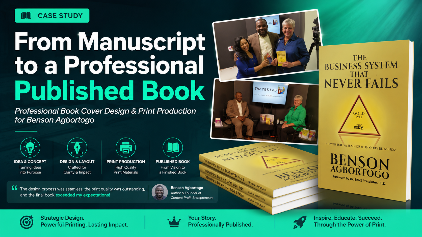 From Manuscript to a Professional Published Book brand transformation