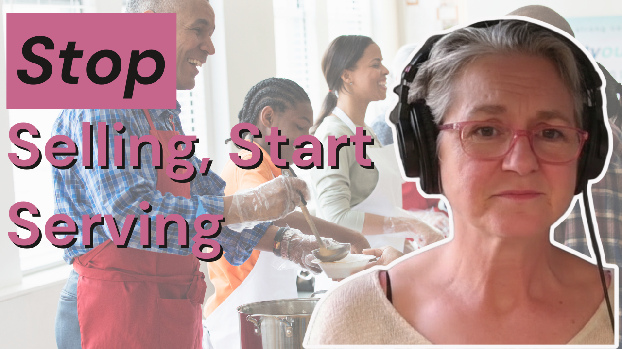 Thumbnail image of Cordes and the text stop selling, start serving. Thumbnail image of Cordes and the text stop selling, start serving.