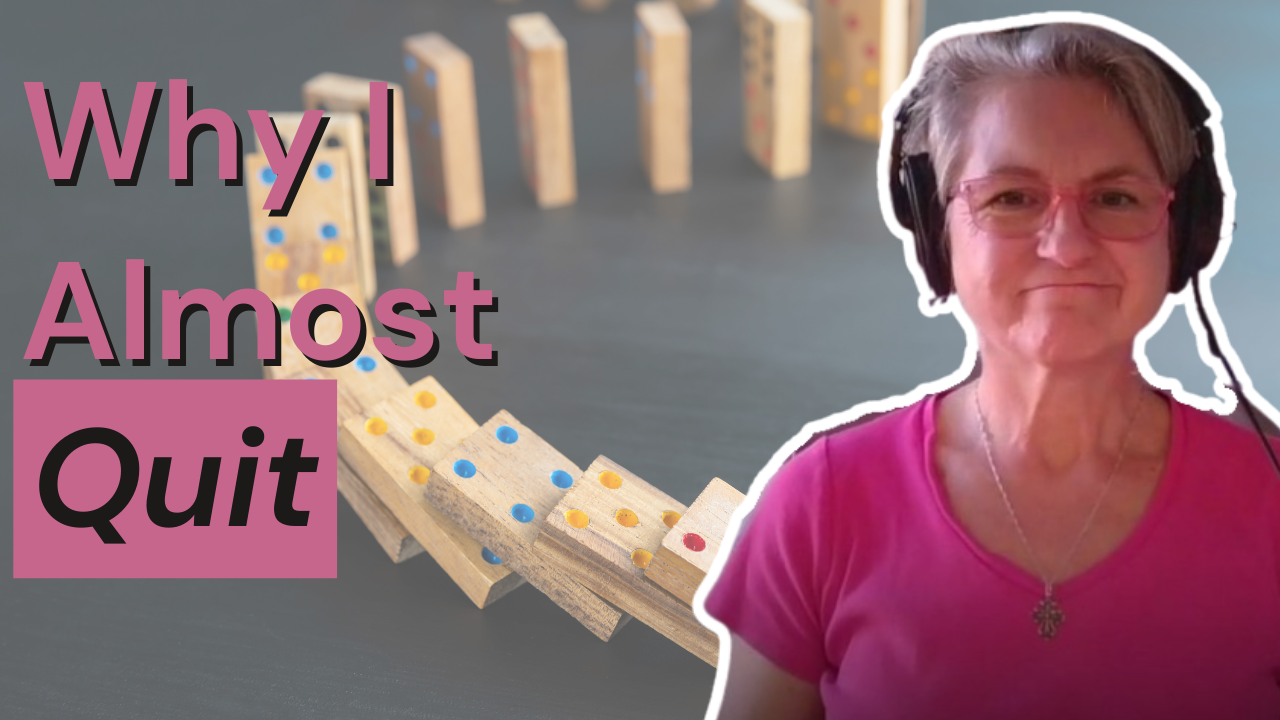 Thumbnail from episode 14 of Cordes and the text "Why I Almost Quit" Thumbnail from episode 14 of Cordes and the text "Why I Almost Quit"