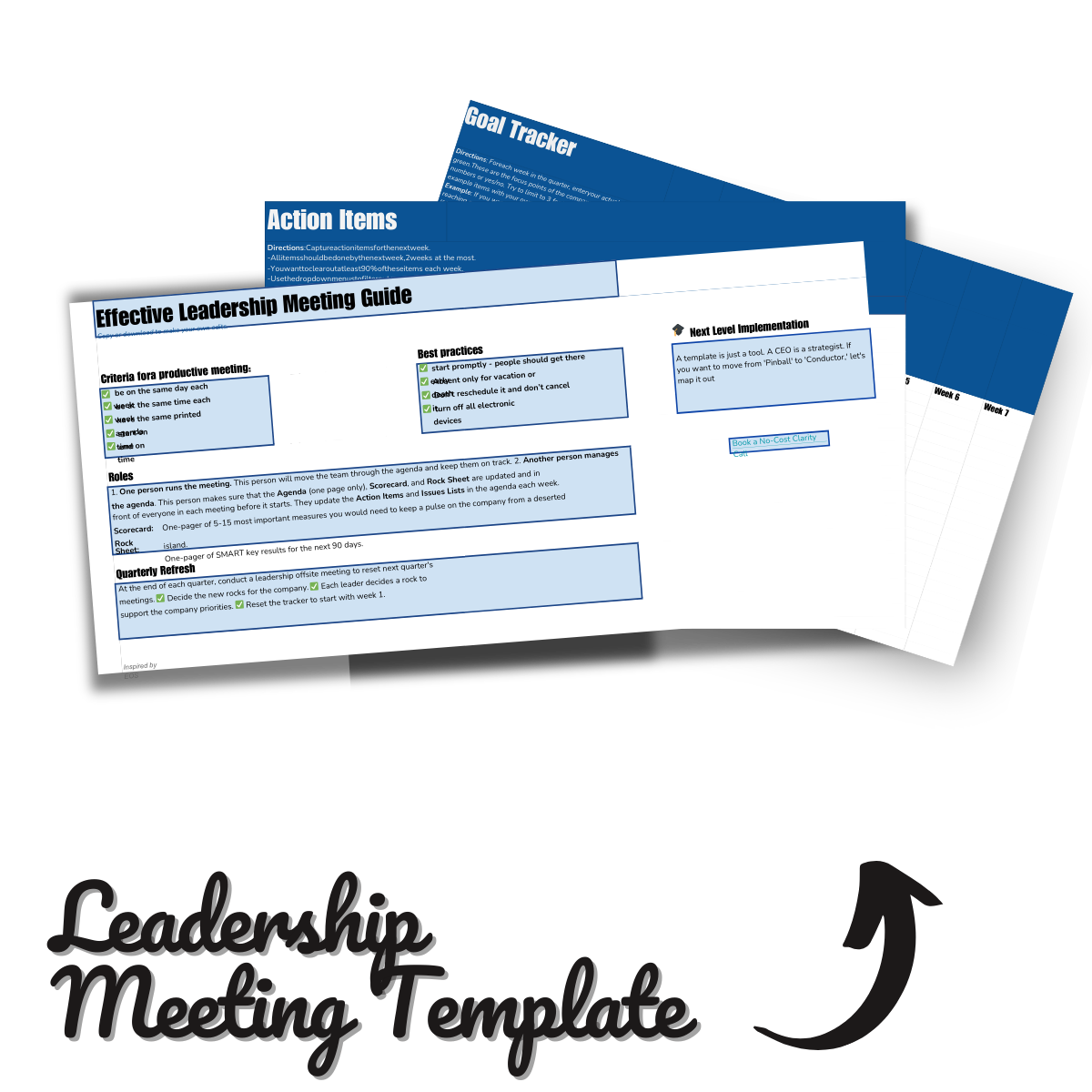 mock up of the template