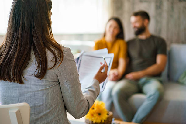Denton County divorce attorney discussing property division with a client