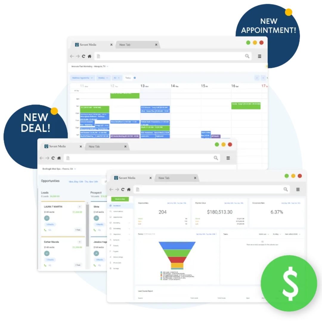 An illustration of a lead management system and optimized workflows