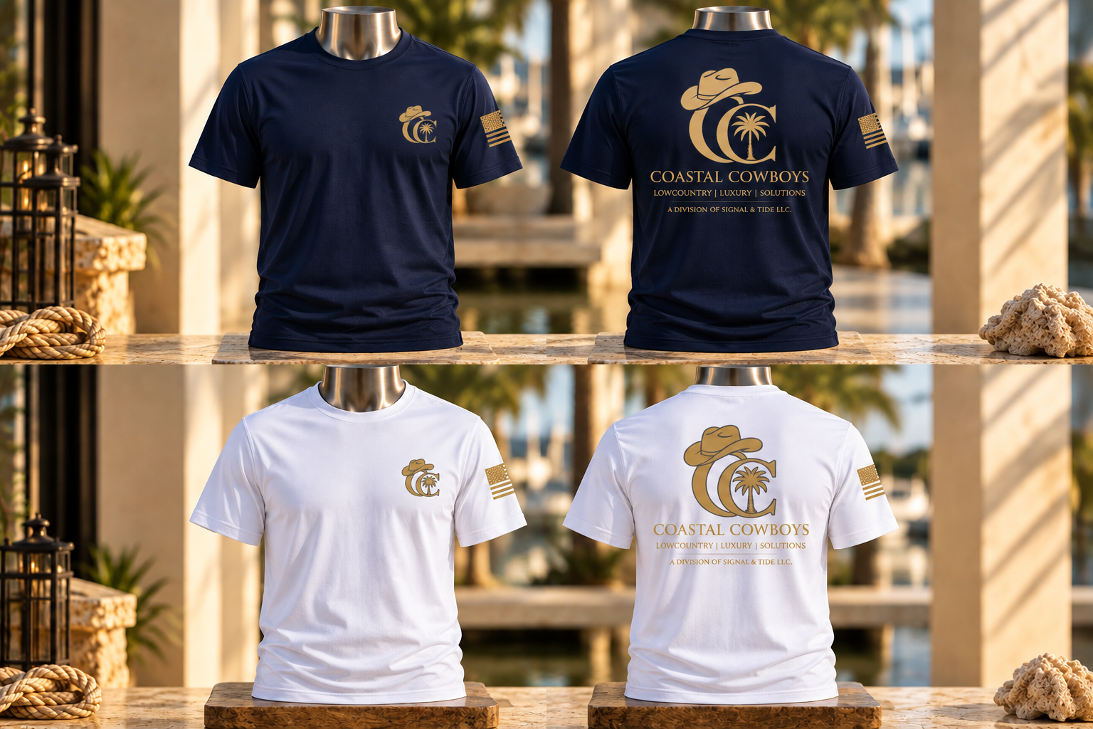 Coastal Cowboys T-Shirt — heavyweight cream work tee