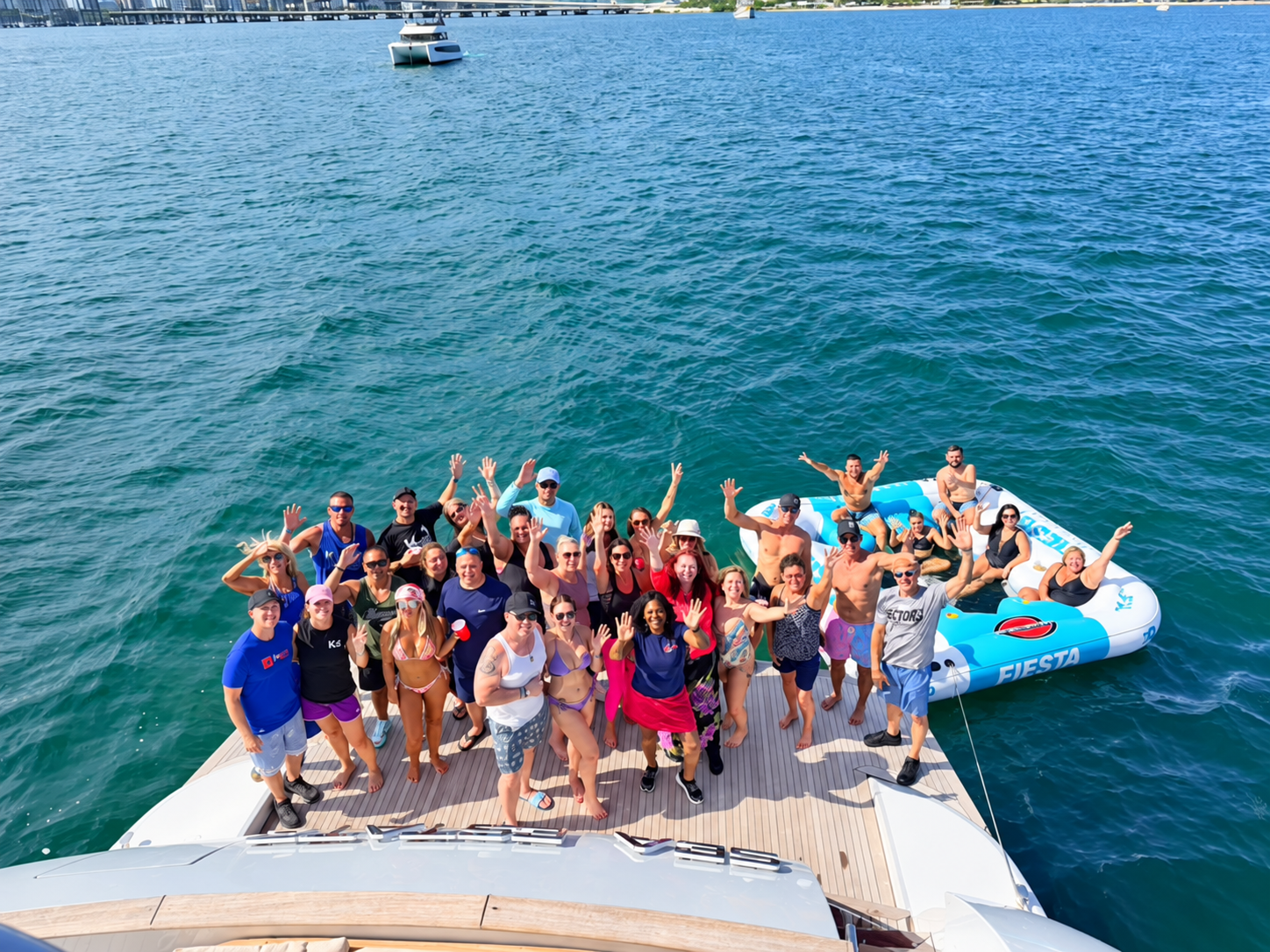 Momentum Pro teammates enjoying time together on the water
