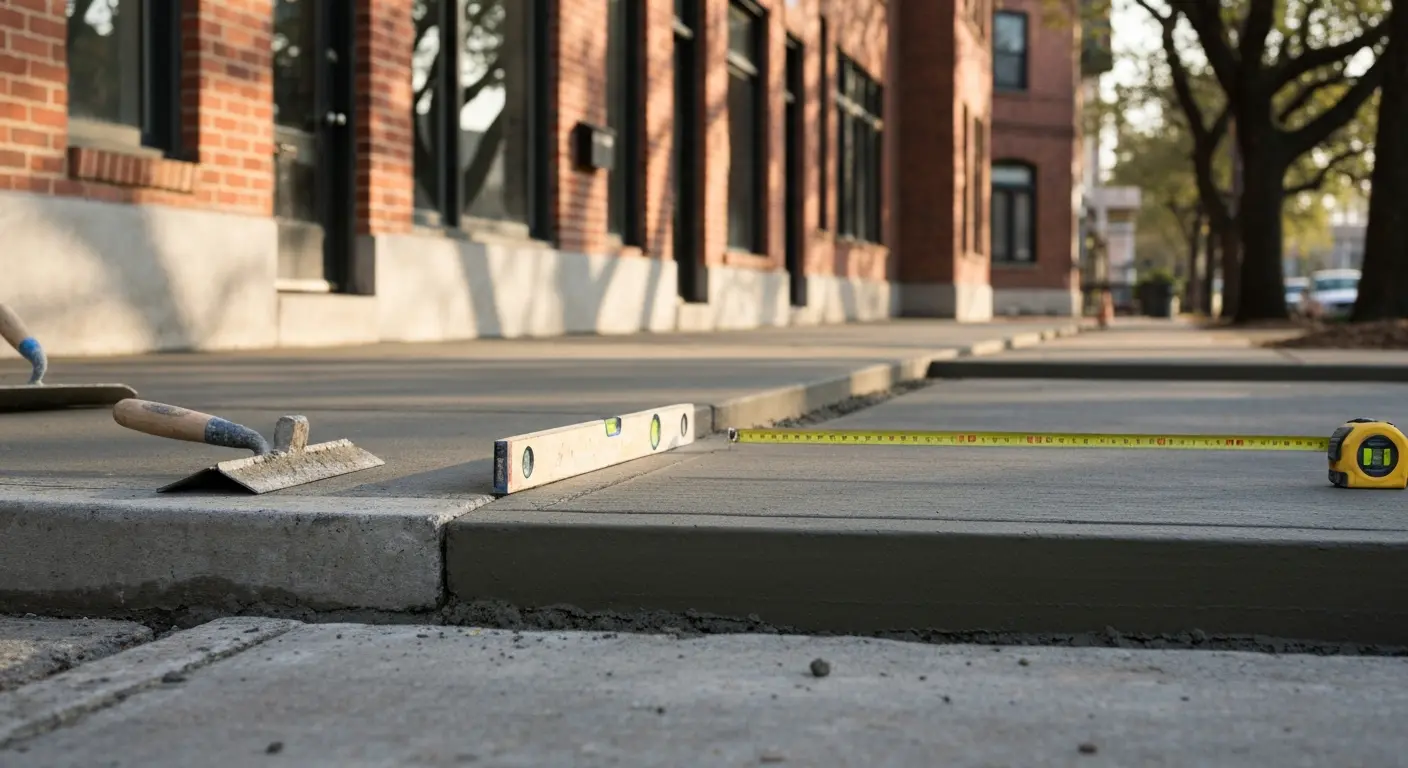 Concrete sidewalk in Montrose