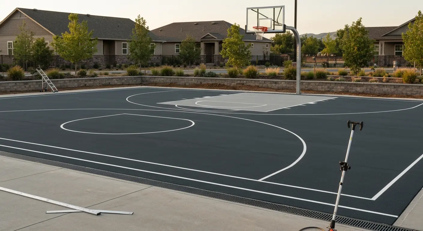 Basketball court construction
