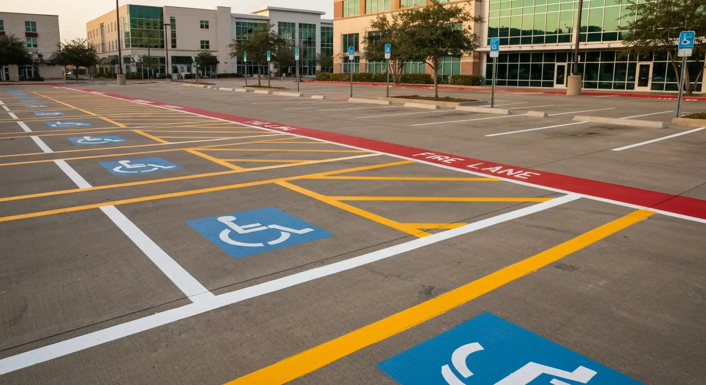 Parking lot striping