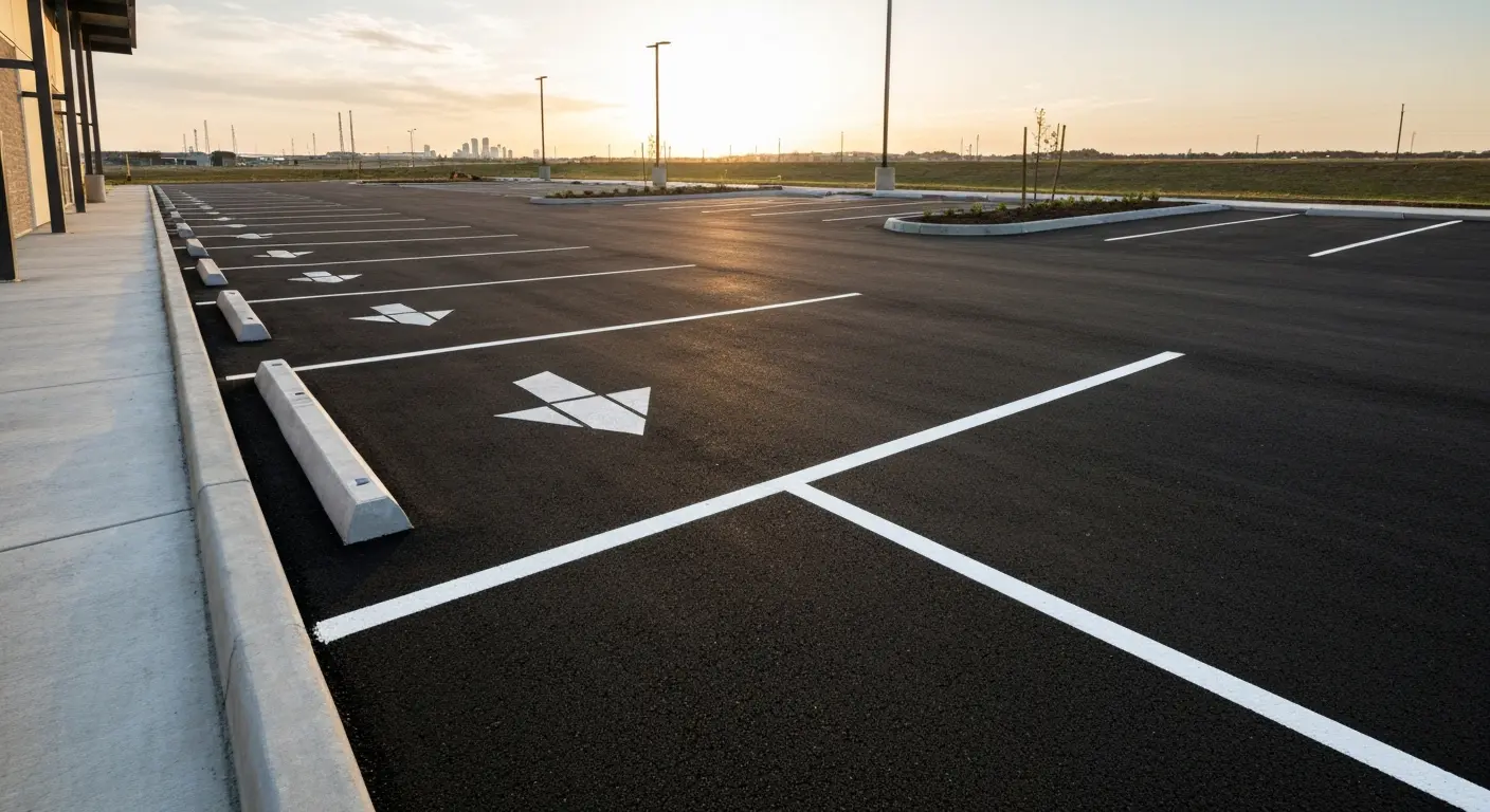 Commercial parking lot