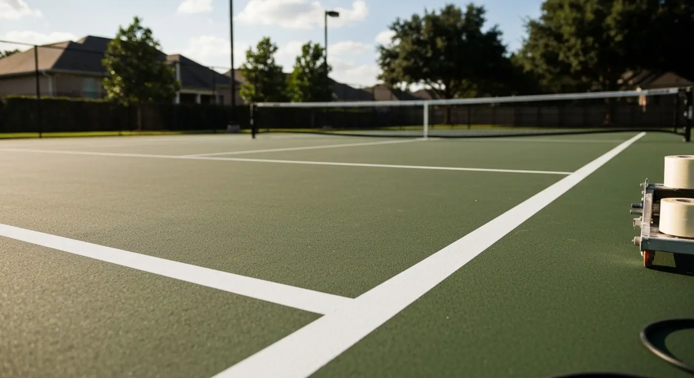 Pickleball court striping