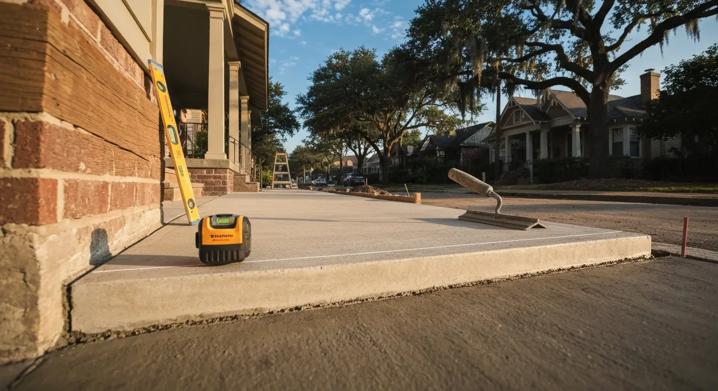 Concrete sidewalk project