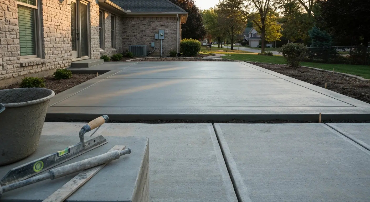 Concrete patio work