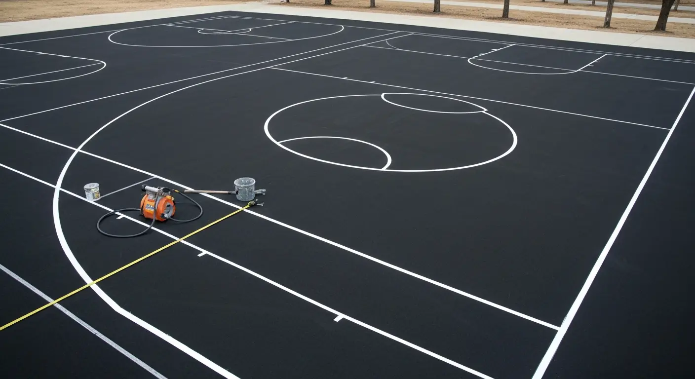 Basketball court striping project