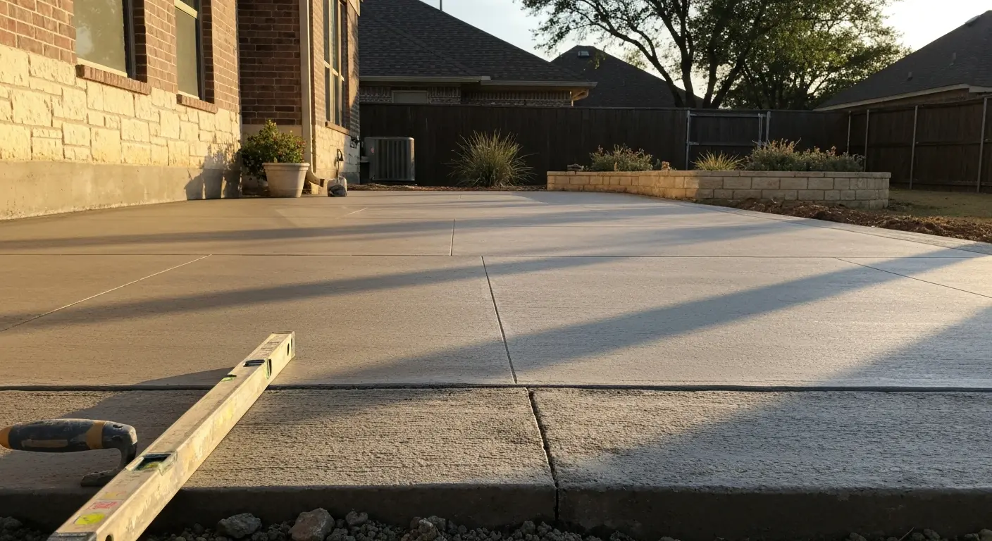 Concrete patio installation