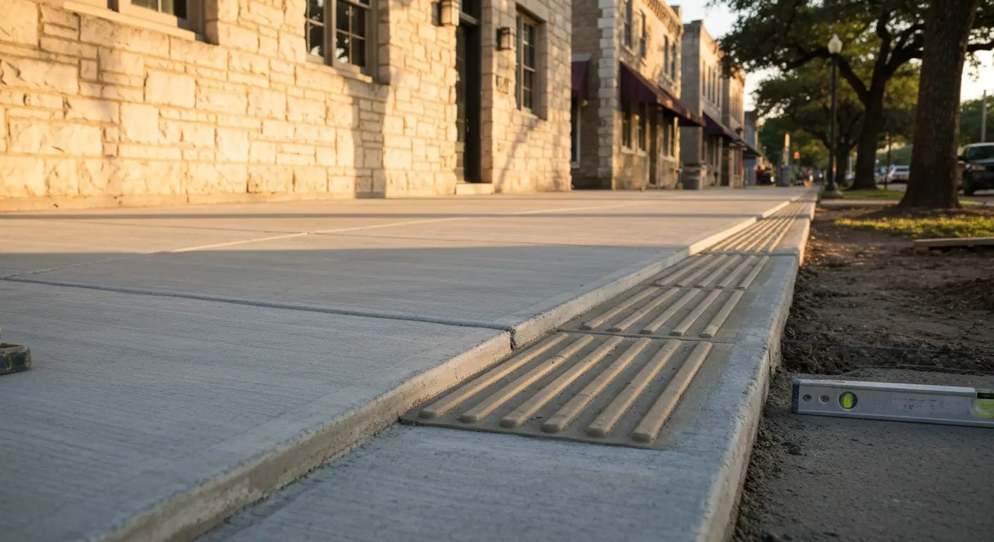 Concrete sidewalk
