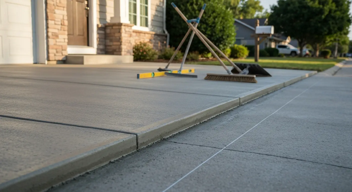 Concrete walkway