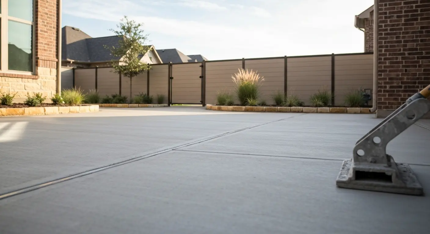 Concrete patio installation