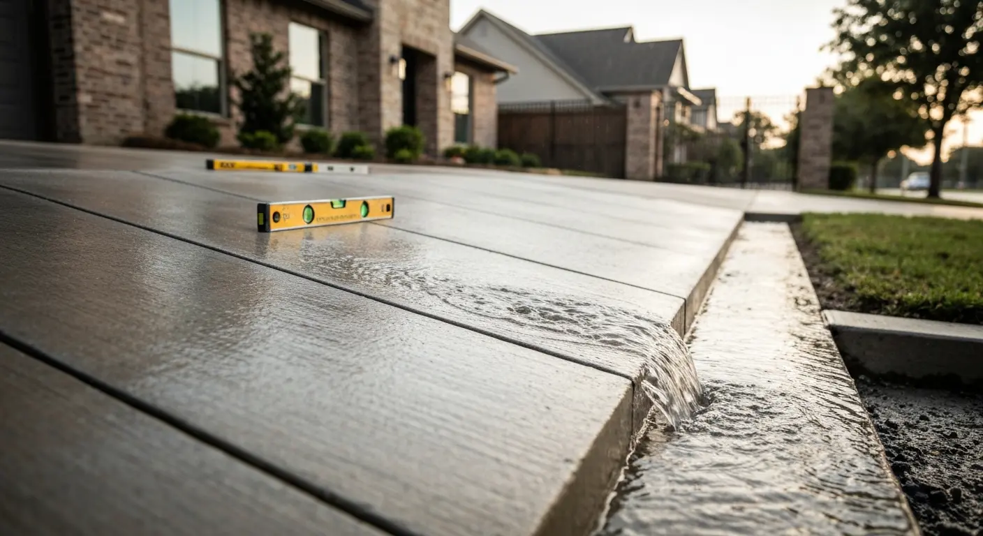 Concrete drainage design