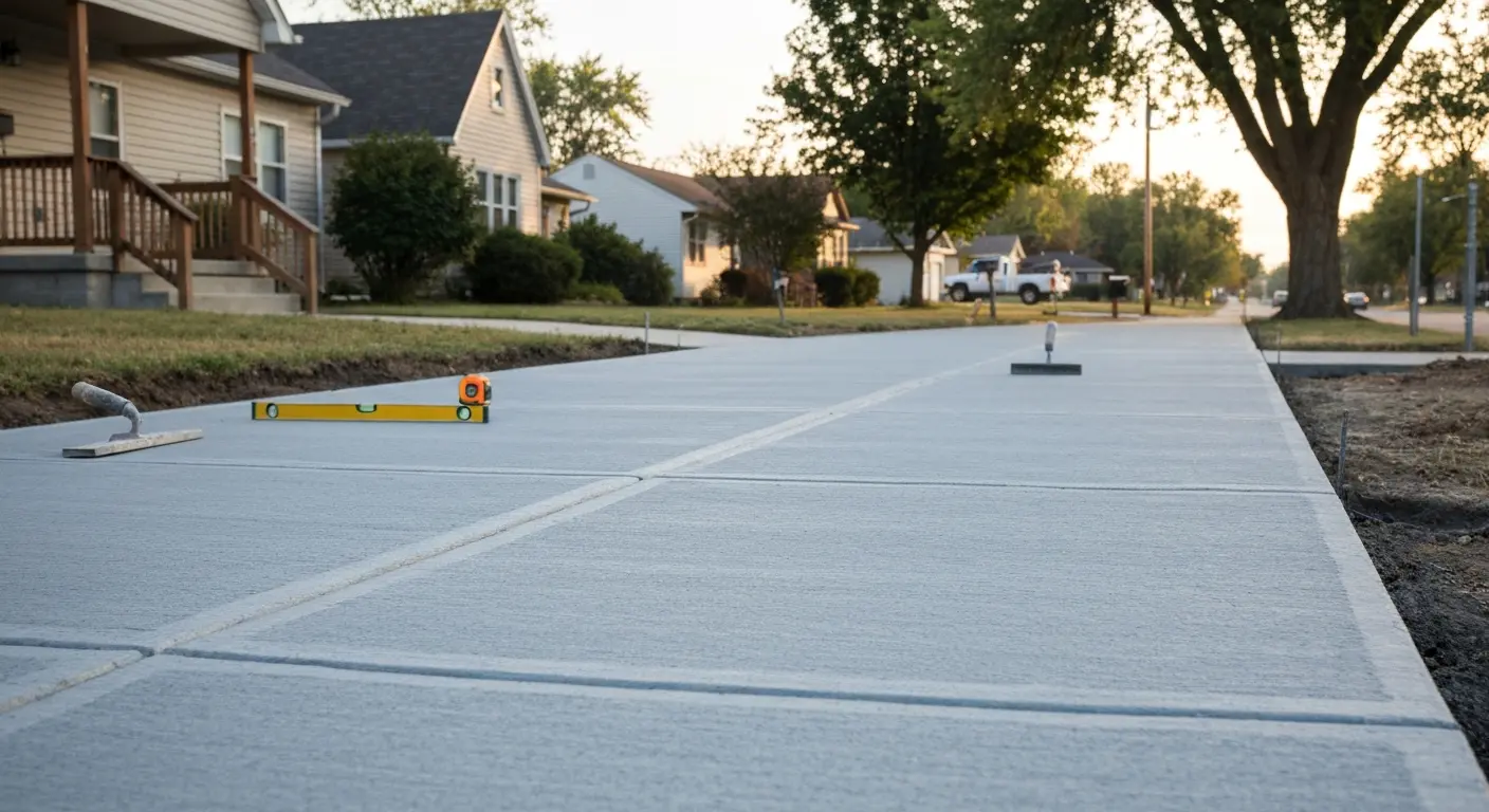 Concrete sidewalk project