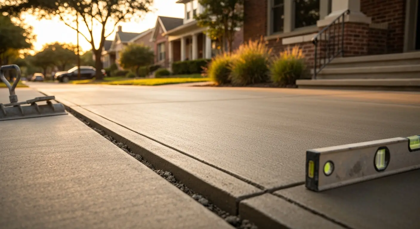 Concrete sidewalk
