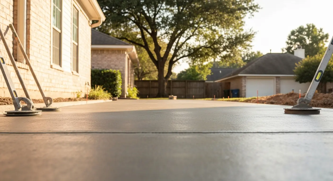 Concrete driveway repair project