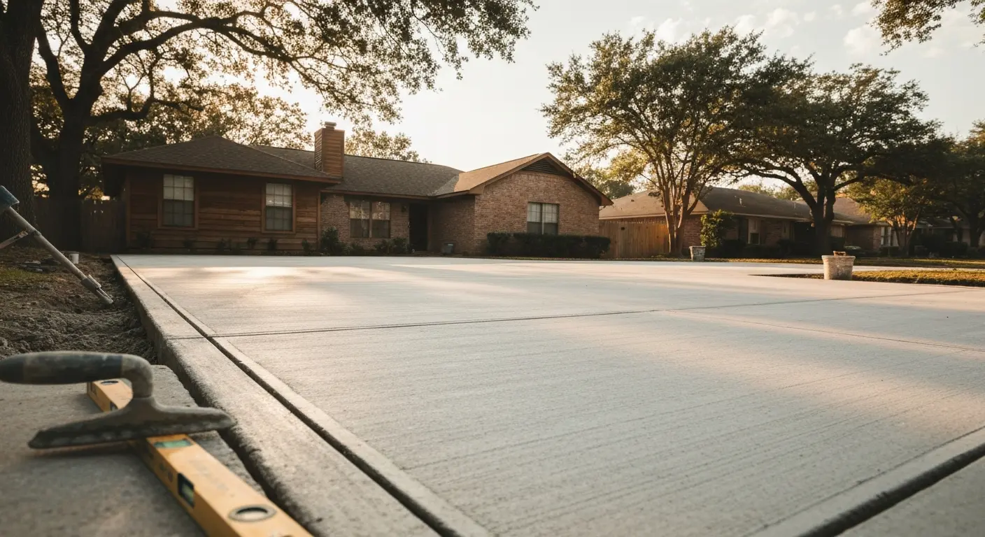 Concrete driveway