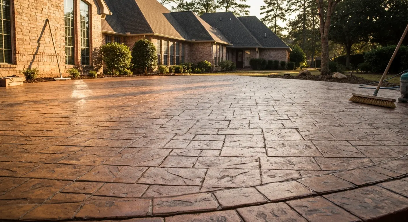 Patio concrete in Bellaire