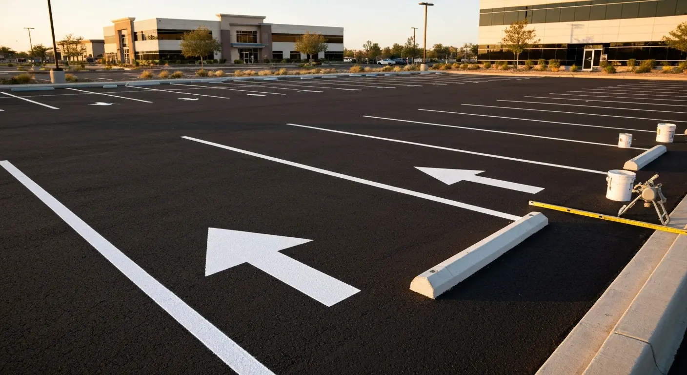 Commercial parking lot