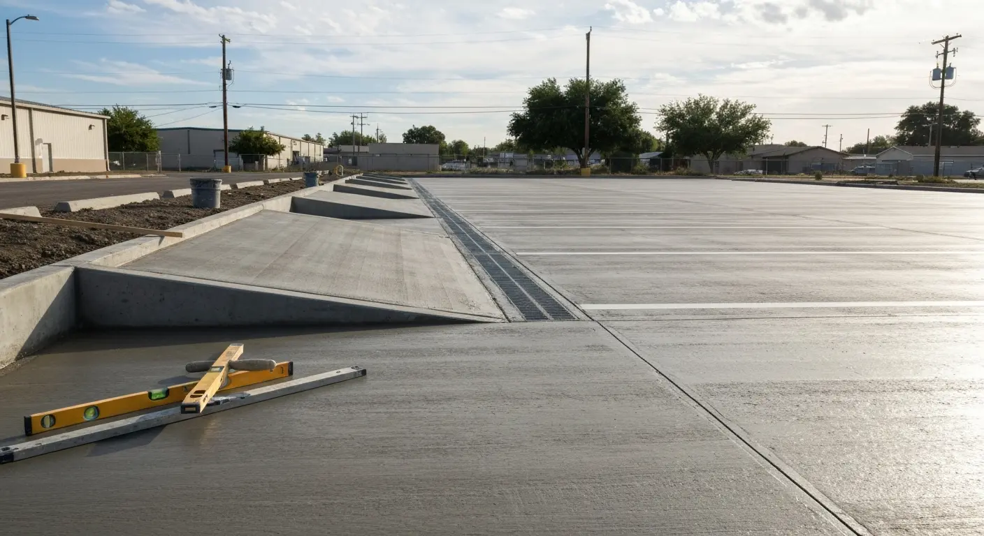 Concrete parking lot project