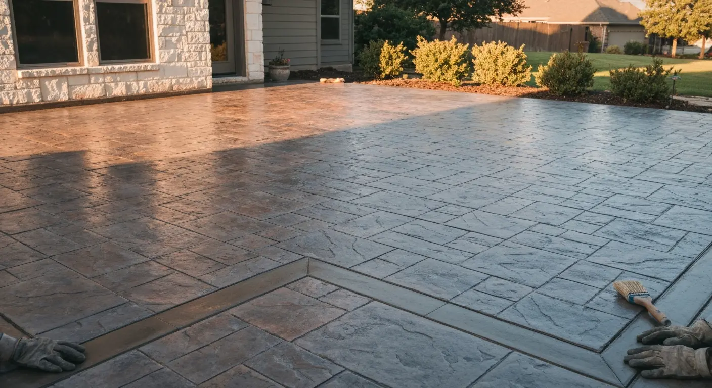 Decorative stamped concrete