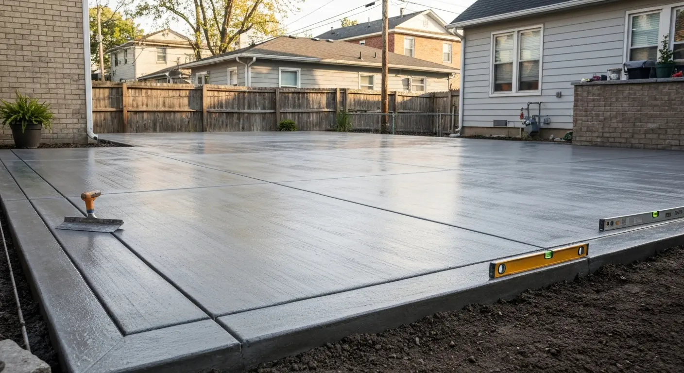 Concrete patio in Midtown