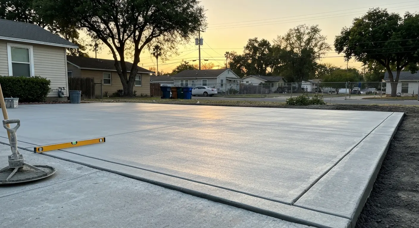 Concrete driveway installation in Midtown