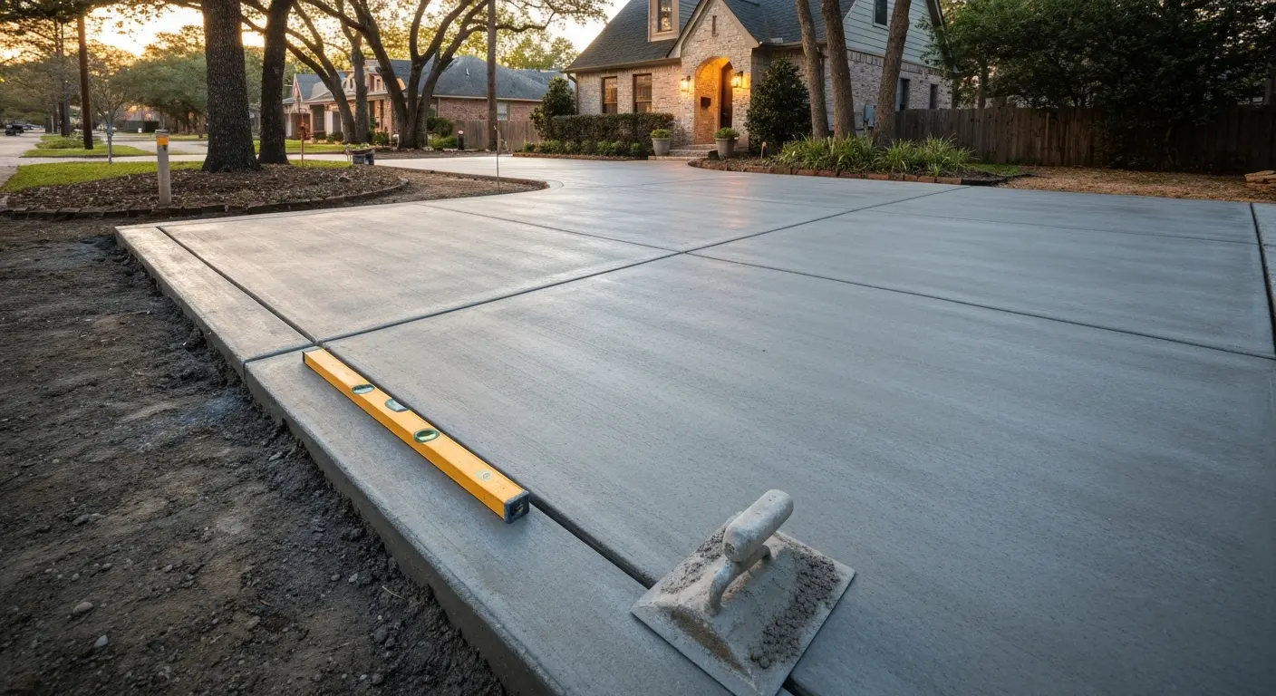 Concrete driveway in Montrose