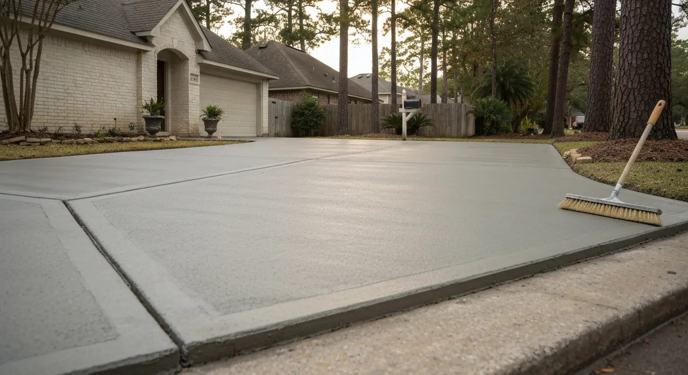 Concrete driveway