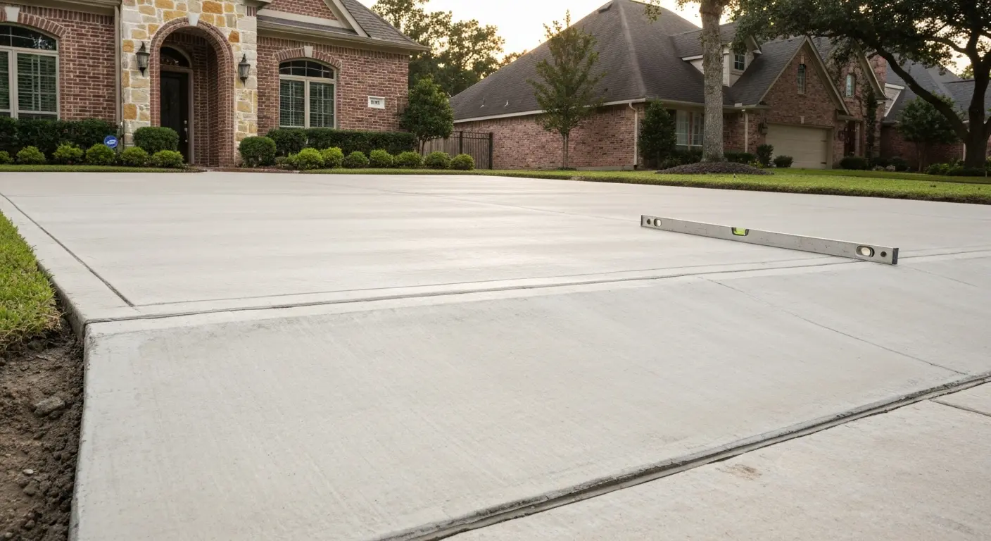 Concrete driveway in Bellaire