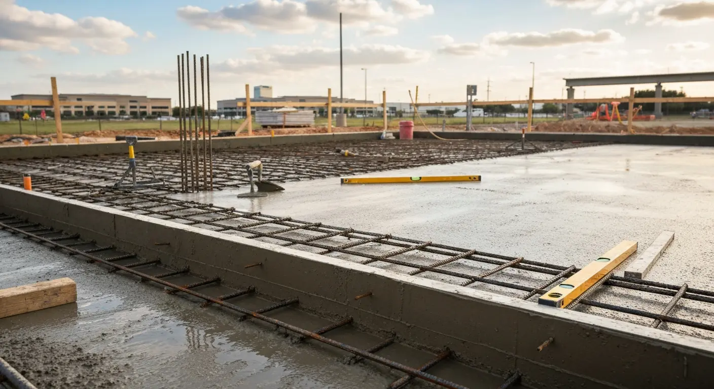 Concrete foundation project