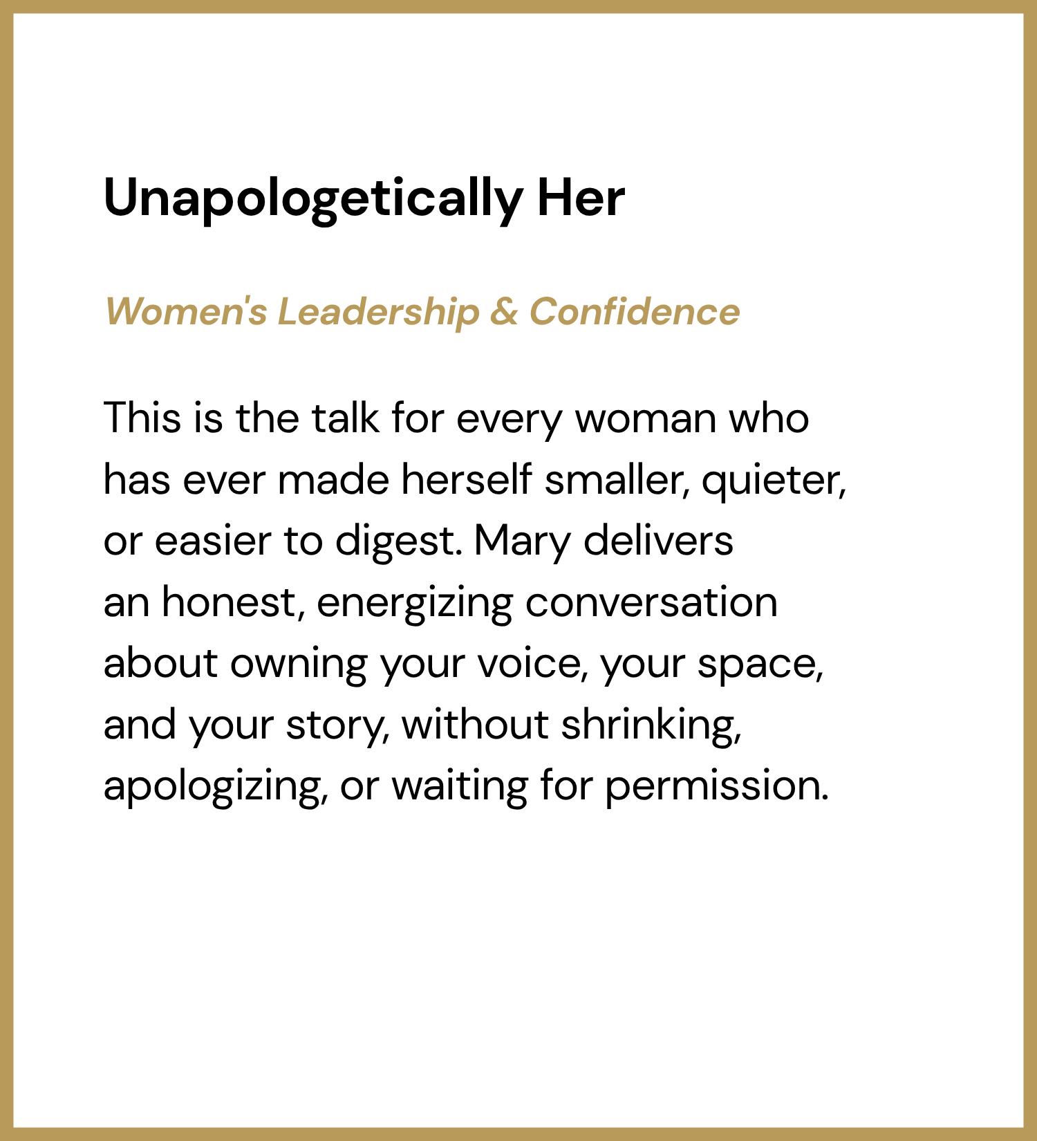 Unapologetically Her - Details