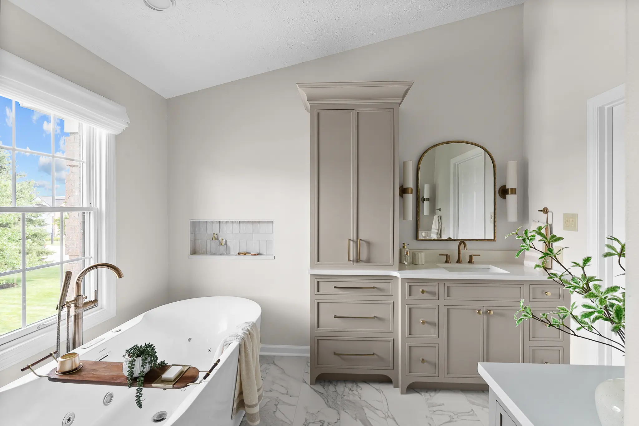 Luxury bathroom remodel by AKN Interiors