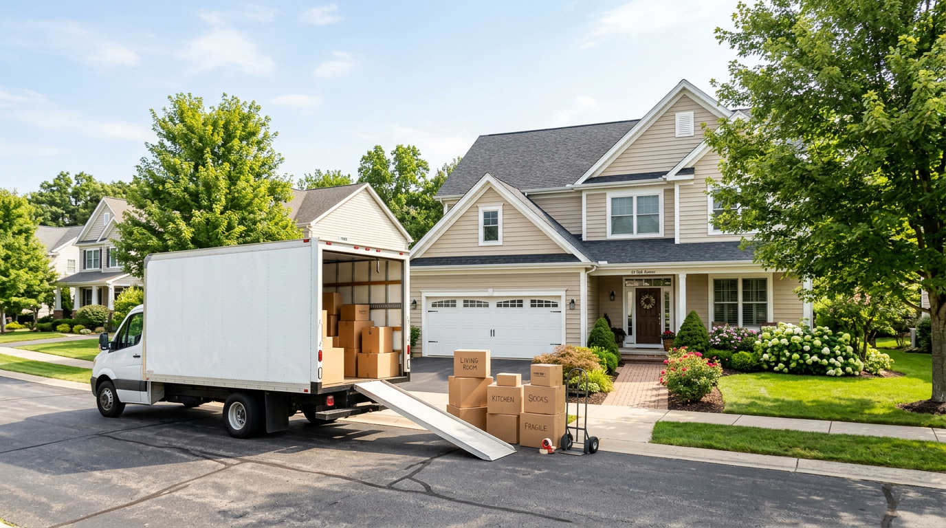 Dallas residential street at dusk near Midway Hollow